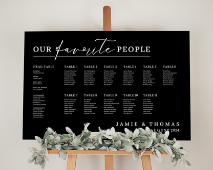 Foam Seating Sign - The Bold with Head Table